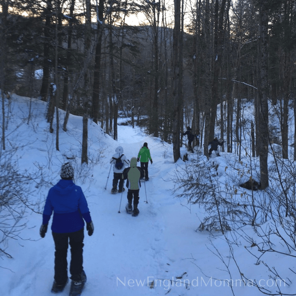 Snowshoeing Enjoy Exercising Outside with Friends in the Winter (no